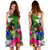 Cook Islands Midi Dress White - Turtle Plumeria Banana Leaf - Polynesian Pride