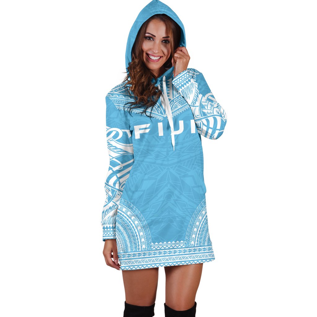 Fiji Women's Hoodie Dress - Polynesian Flag Chief - Polynesian Pride