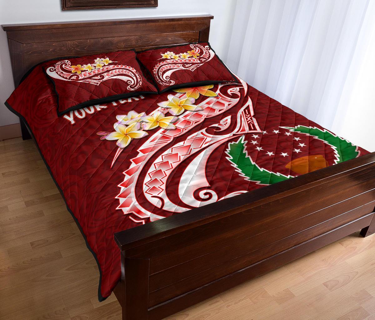 Pohnpei Personalised Quilt Bed Set - Pohnpei Seal Polynesian Patterns Plumeria - Polynesian Pride