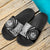 Hawaii Slide Sandals White Black - Circle Style - Polynesian Pride