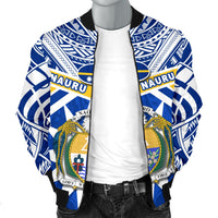 Nauru Rugby Men Bomber Jacket Symbol Star Polynesian - Polynesian Pride