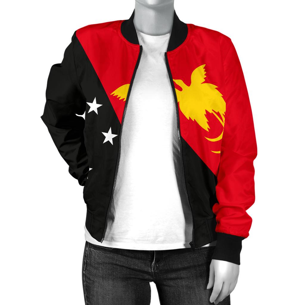 Papua New Guinea Flag Women's Bomber Jackets - Polynesian Pride