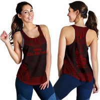 New Caledonia Women's Racerback Tank - Polynesian Chief Red Version - Polynesian Pride