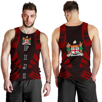 Fiji Men Tank Top - Polynesian Tattoo Red - Polynesian Pride
