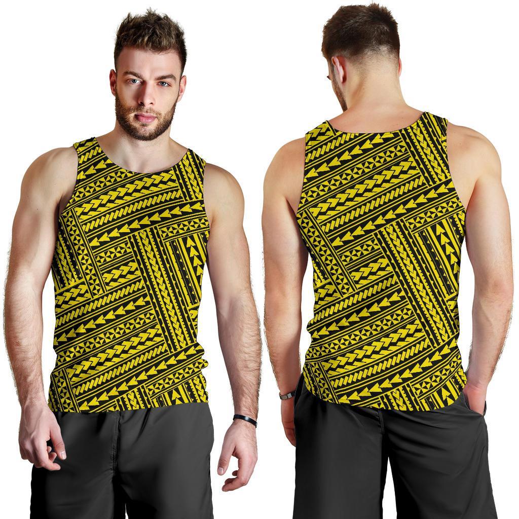Polynesian Nation Yellow Hawaii Men's Tank Top - Polynesian Pride