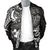 Pohnpei Men's Bomber Jacket - White Shark Polynesian Tattoo - Polynesian Pride