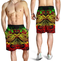 American Samoa Men's Shorts - Reggae Shark Polynesian Tattoo Reggae - Polynesian Pride