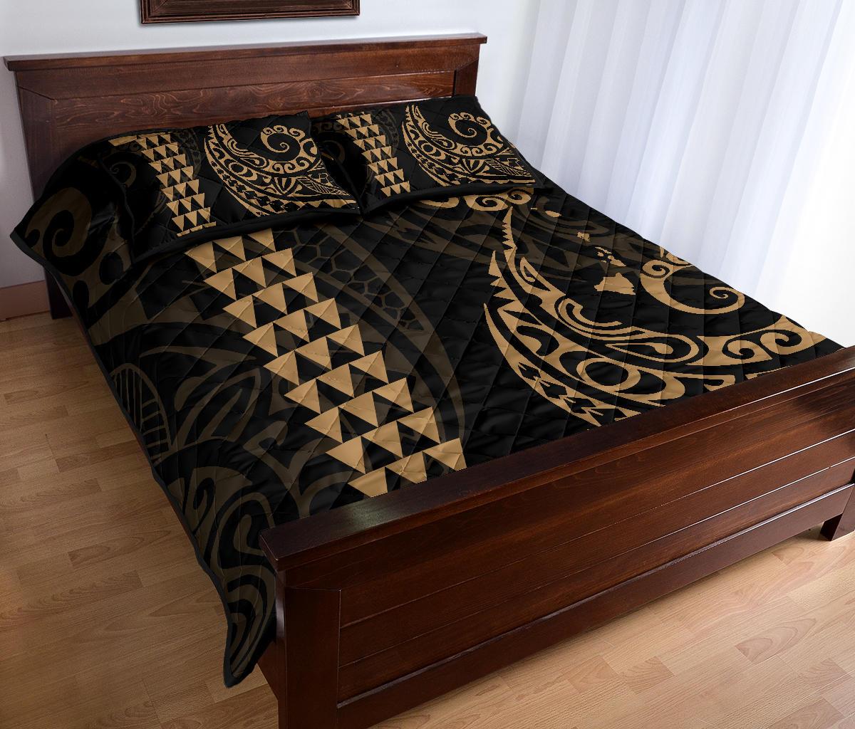 Hawaii Quilt Bed Set - Hawaii Polynesian Quilt Bed Set Gold - Polynesian Pride