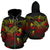 Cook Islands Polynesian Zip up Hoodie Turtle Hibiscus Reggae Reggae - Polynesian Pride