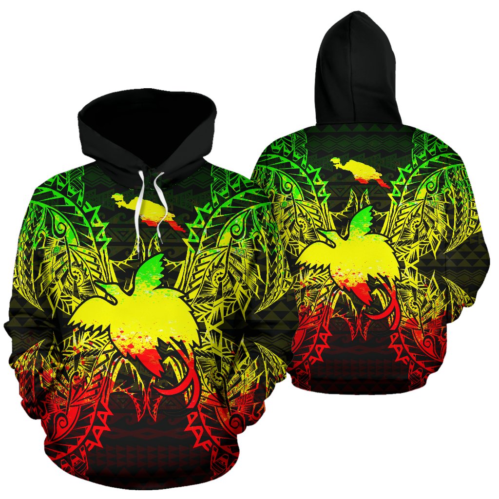 Papua New Giunea Polynesian ll Over Hoodie Map Reggae Unisex Reggae - Polynesian Pride