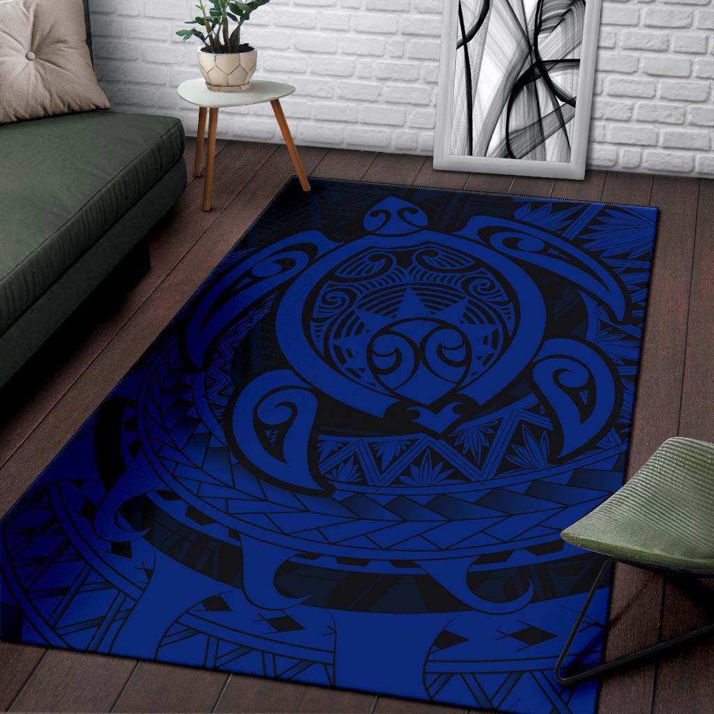 Hawaii Polynesian Turtle Rug - Blue - Polynesian Pride