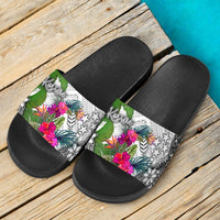 Kosrae Slide Sandals - Turtle Plumeria Banana Leaf - Polynesian Pride