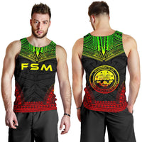 Federated States Of Micronesia Men's Tank Top - Polynesian Chief Reggae Version - Polynesian Pride