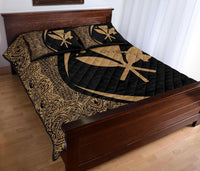Hawaii Kanaka Polynesian Quilt Bed Set - Circle Style Gold - Polynesian Pride