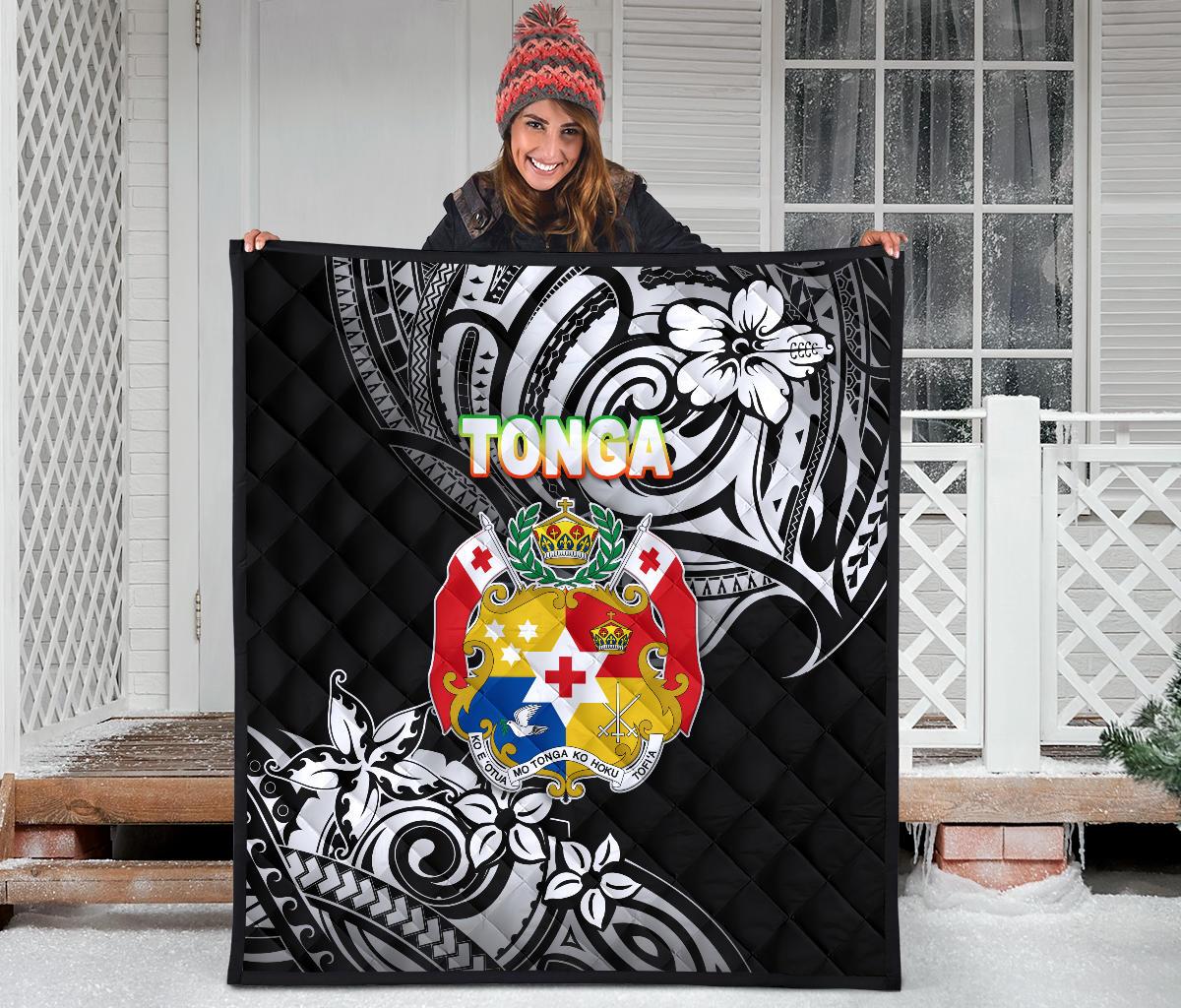 Mate Ma'a Tonga Rugby Premium Quilt Polynesian Unique Vibes - Black - Polynesian Pride