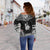 New Caledonia Polynesian Chief Custom Personalised Women's Off Shoulder Sweater - Black Version - Polynesian Pride