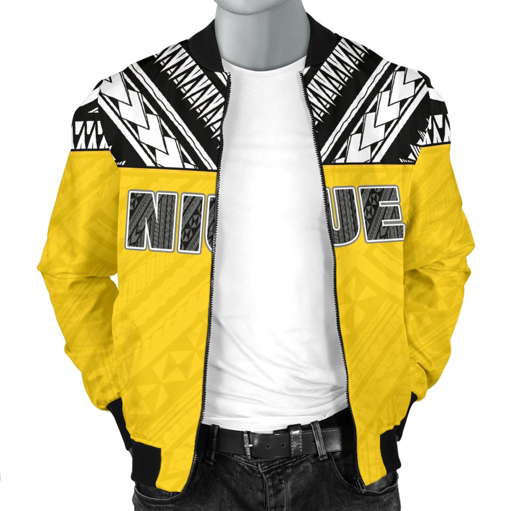 Niue Men's Bomber Jacket - Polynesian Design - Polynesian Pride