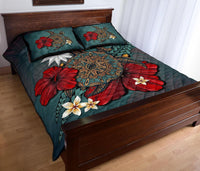Nauru Quilt Bed Set - Blue Turtle Tribal No - Polynesian Pride