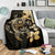 Hibiscus Plumeria Mix Polynesian Gold Turtle Premium Blanket - Polynesian Pride