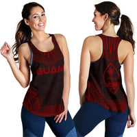 Guam Women's Racerback Tank - Polynesian Chief Red Version - Polynesian Pride
