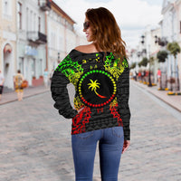 Chuuk Polynesian Shoulder Sweater Map Reggae - Polynesian Pride