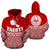Tahiti Polynesian Zip up Hoodie Red Pride Map and Seal Unisex Red - Polynesian Pride
