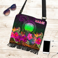 Northern Mariana Islands Polynesian Personalised Crossbody Boho Handbag - Summer Hibiscus One Style One Size Reggae - Polynesian Pride
