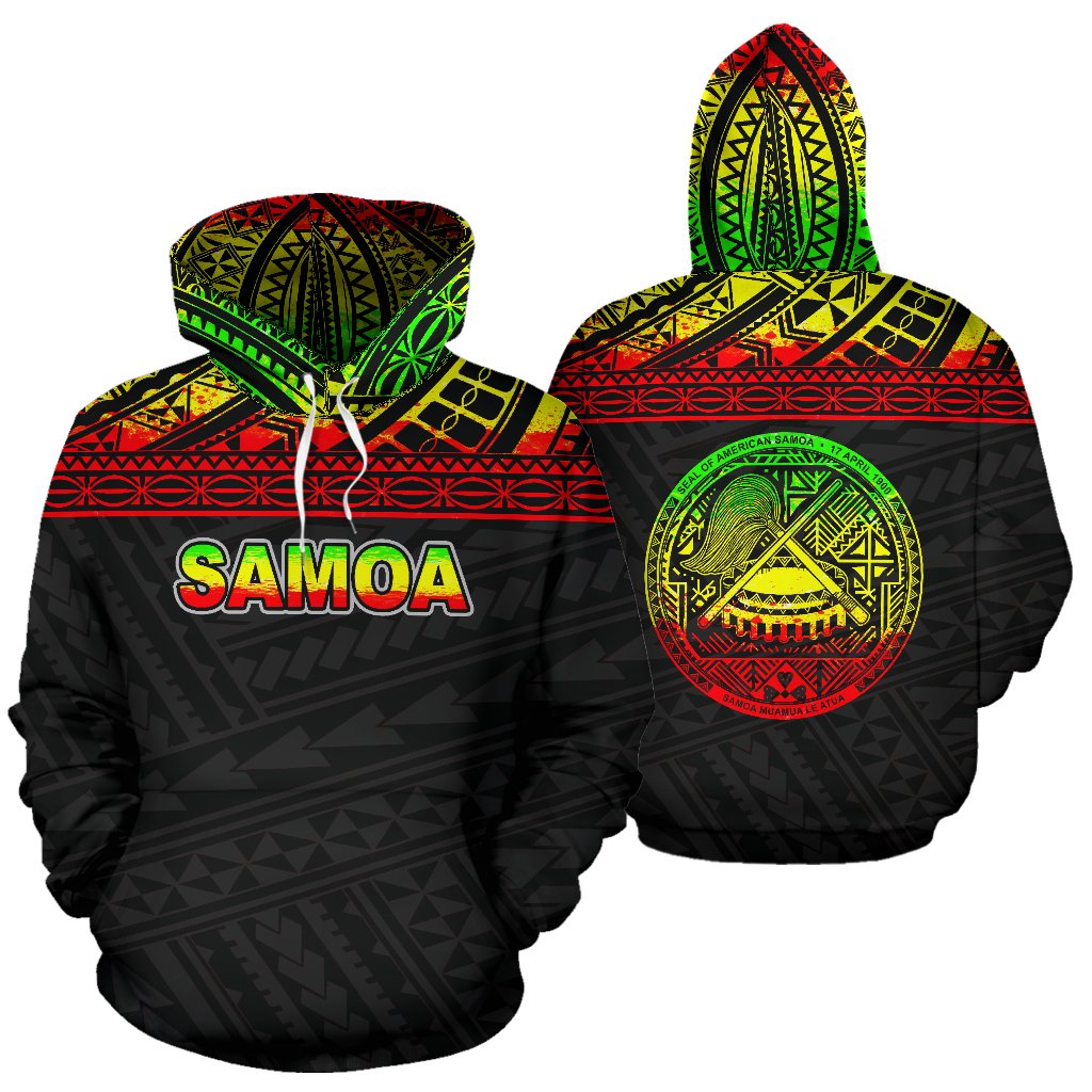 Samoa nd merican Samoa Polynesian ll Over Hoodie Reggae Unisex Reggae - Polynesian Pride