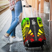 New Caledonia Luggage Cover - Polynesian Tattoo Reggae - Polynesian Pride
