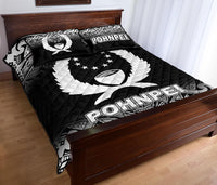 Pohnpei Quilt Bed Set - Pohnpei Flag Black Fog Style - Polynesian Pride