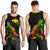 Papua New Guinea Polynesian Men Tank Top - Turtle With Blooming Hibiscus Reggae - Polynesian Pride