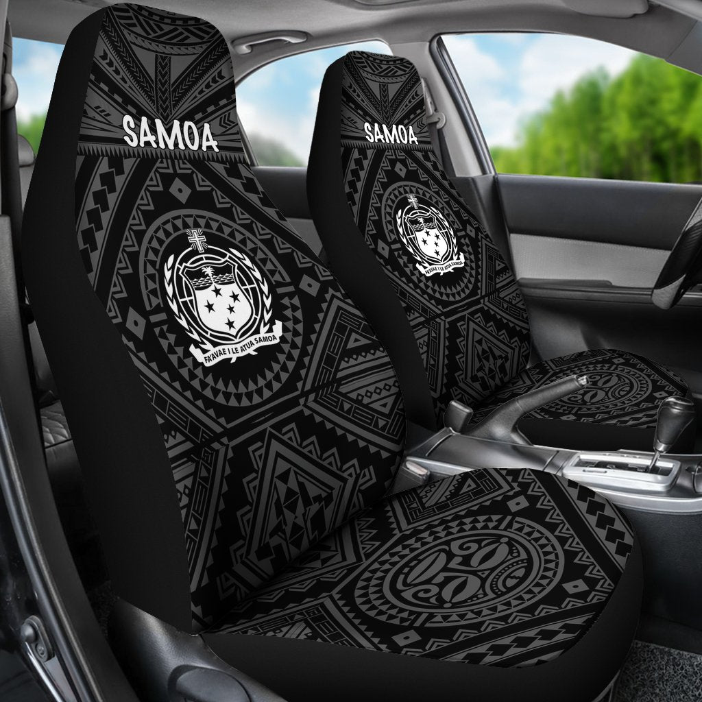 Samoa Car Seat Covers - Samoa Seal In Polynesian Tattoo Style - Polynesian Pride