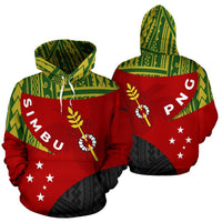 Simbu Papua New Guinea Polynesian Hoodie Simbu Papua New Guinea Coat of Arms Endless 02 Unisex Black - Polynesian Pride
