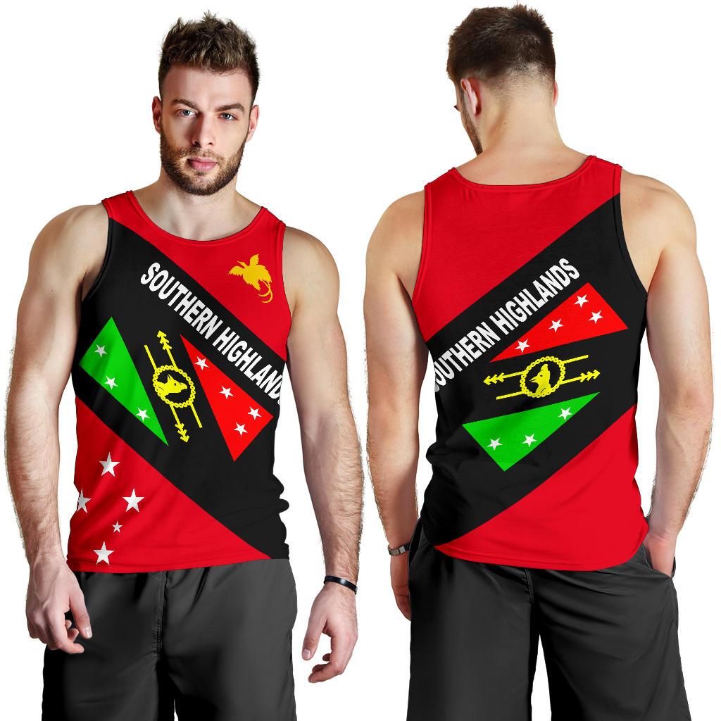 Papua New Guinea Men's Tank Top - Southern Highlands Province - Polynesian Pride
