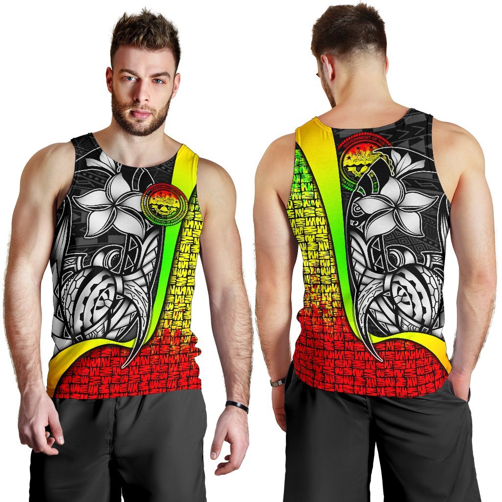 Federated States of Micronesia Men's Tank Top Reggae - Turtle With Hook Reggae - Polynesian Pride