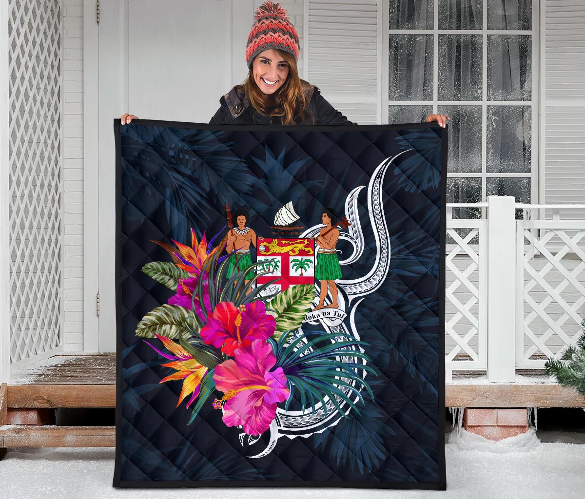 Fiji Polynesian Premium Quilt - Tropical Flower - Polynesian Pride