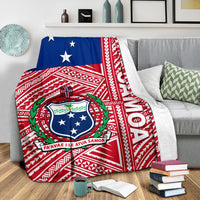 Samoa Flag Polynesian Premium Blanket - Polynesian Pride