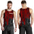 Pohnpei Men's Tank Top - Pohnpei Seal In Heartbeat Patterns Style (Red) - Polynesian Pride