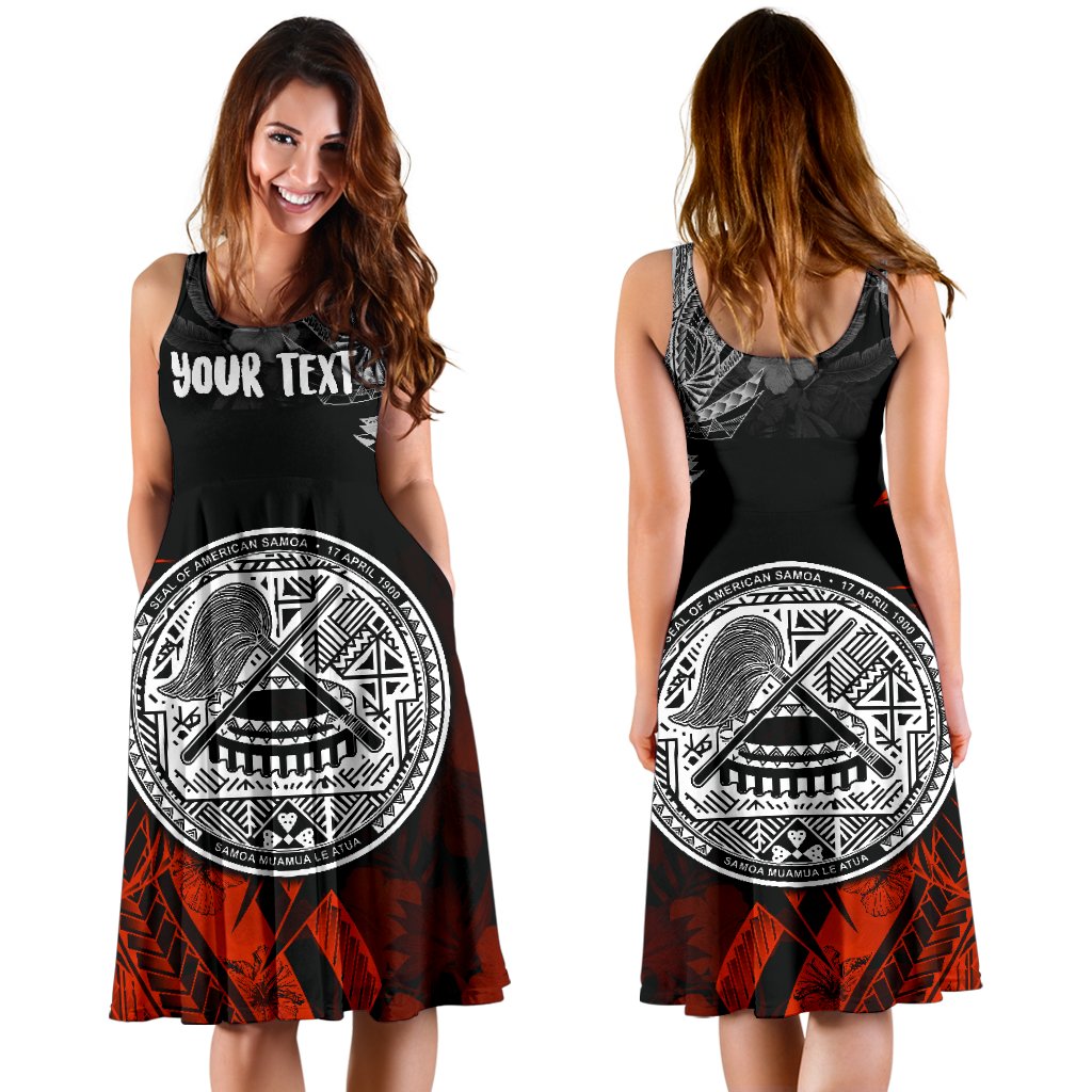 American Samoa Personalised Women's Dress - Vintage Polynesian Style - Polynesian Pride
