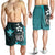 Polynesian Hawaii Men Shorts Turquoise - Turtle with Hook TURQUOISE - Polynesian Pride
