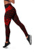 Hawaii Hibiscus Banzai Surfing Women's Legging Red - Polynesian Pride