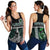 Personalised - Hawaii Kakau Polynesian Warrior Football Women's Racerback Tank - Rainbow Style Green - Polynesian Pride