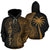 Tahiti Polynesian Hoodie Coconut Tree Gold Unisex Gold - Polynesian Pride