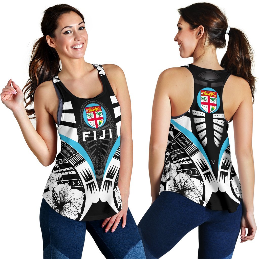 Fiji Tattoo Racerback Tank Hibiscus K9 - Polynesian Pride