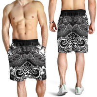 Polynesian Wallis and Futuna Men's Shorts - White Shark Polynesian Tattoo - Polynesian Pride