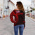 Hawaii Mauna Kea Polynesian Women's Off Shoulder Sweater - Red - Polynesian Pride