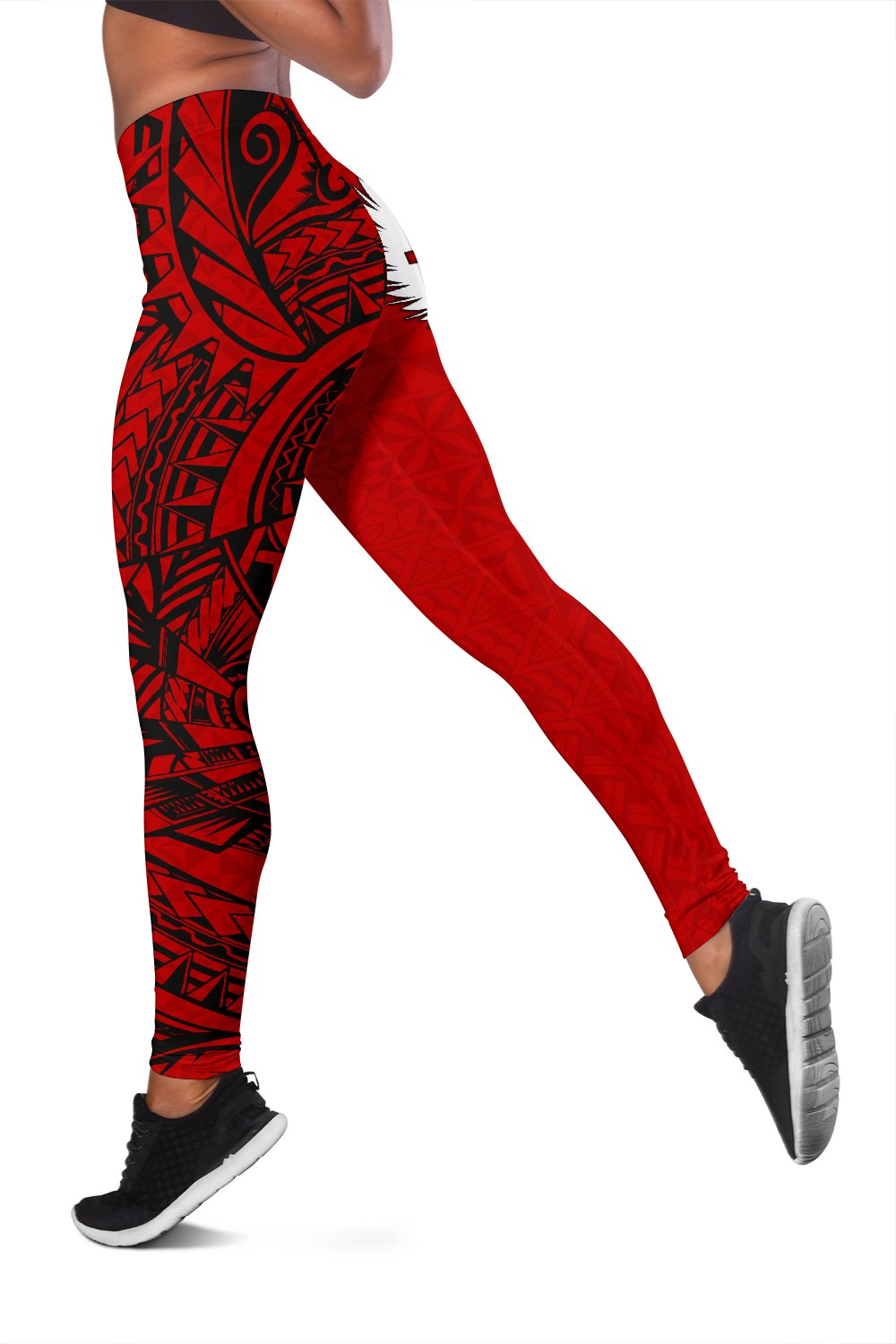 Tonga Polynesian Leggings - Tonga Wings Red - Polynesian Pride