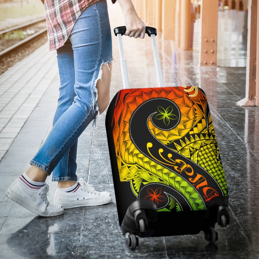Papua New Guinea Luggage Covers - PNG Bird And Polynesian Decorative Pattern - Polynesian Pride