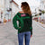Hawaii Mauna Kea Polynesian Women's Off Shoulder Sweater - Green - Polynesian Pride
