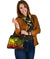 Pohnpei Shoulder Handbag - Humpback Whale with Tropical Flowers (Yellow) - Polynesian Pride